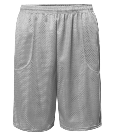 Men's Athletic Double Layer Drawcord Mesh Shorts S-5XL