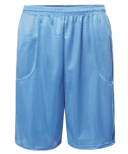 Men's Athletic Double Layer Drawcord Mesh Shorts S-5XL