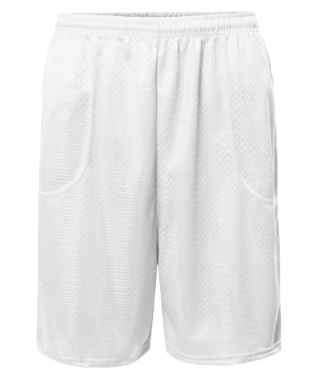 Men's Athletic Double Layer Drawcord Mesh Shorts S-5XL