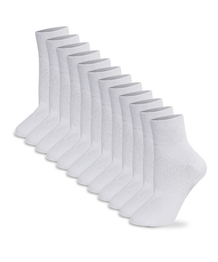 Men's Cotton Classic Crew Athletic Solid Socks Ankle Length