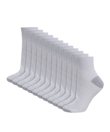 Men's Cotton Classic Crew Athletic Solid Socks Ankle Length