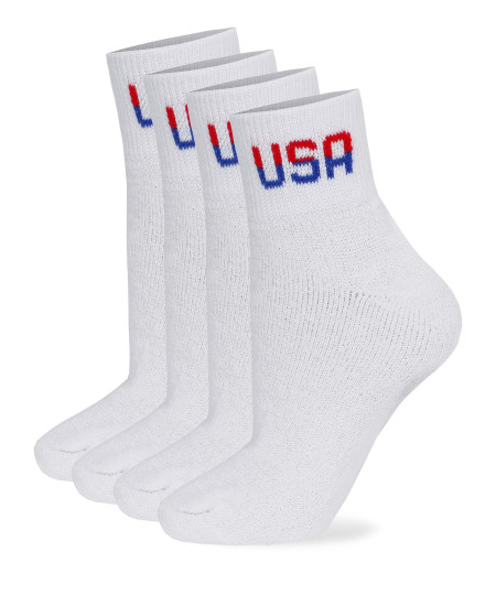 Men's Cotton Classic Crew Athletic Solid Socks Ankle Length