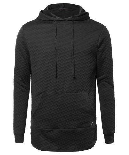 Men's Long Sleeve Stylish Hoodie With Side Zipper Detail