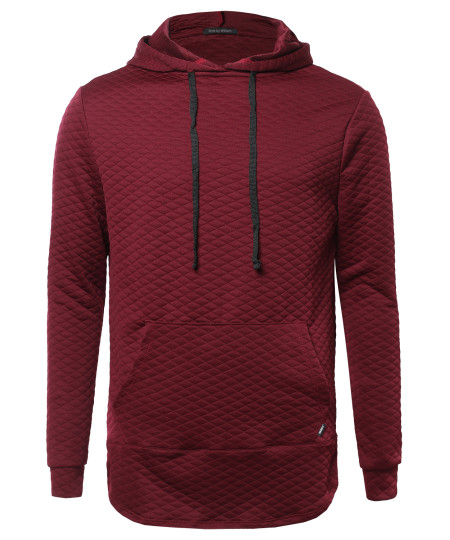 Men's Long Sleeve Stylish Hoodie With Side Zipper Detail