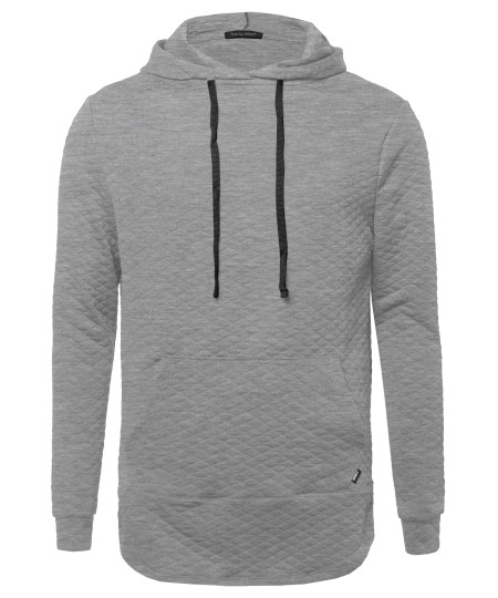 Men's Long Sleeve Stylish Hoodie With Side Zipper Detail