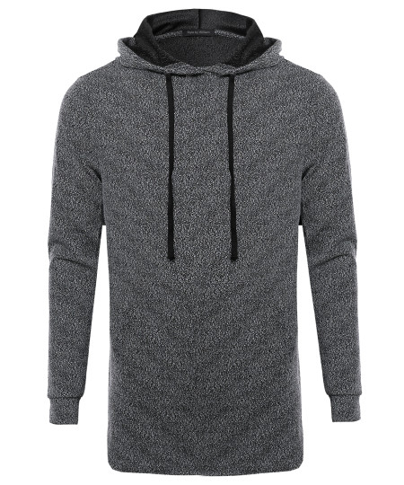 Men's Long Sleeve Stylish Hoodie With Side Zipper Detail