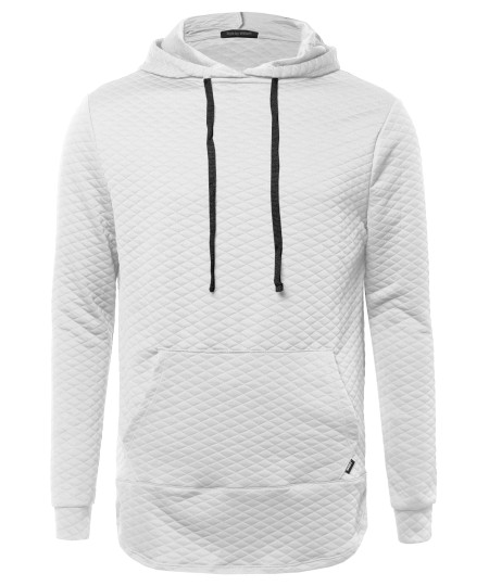 Men's Long Sleeve Stylish Hoodie With Side Zipper Detail