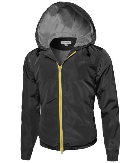 Men's Lightweight Outdoor Hooded Windbreaker