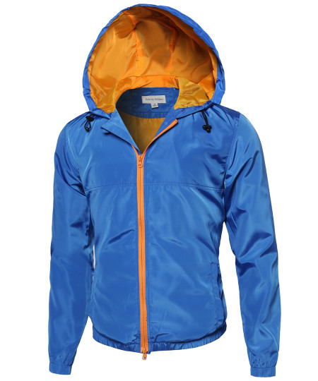 Men's Lightweight Outdoor Hooded Windbreaker