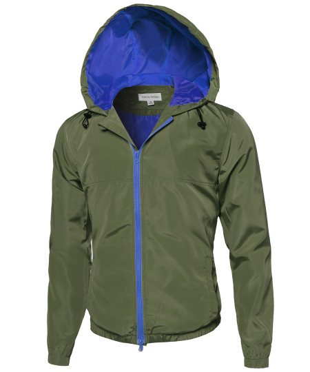 Men's Lightweight Outdoor Hooded Windbreaker