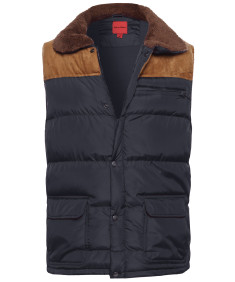 Men's Men's Contrast Faux Suede Vest