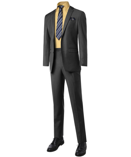 Men's Classic Slim Fit 2 PCS Suit Blazer And Slacks