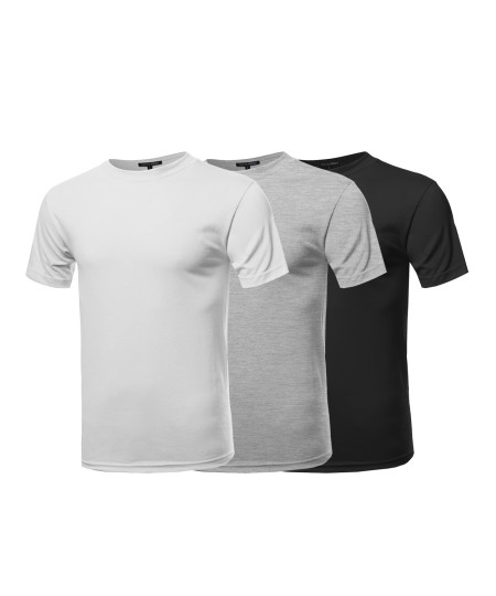 Men's Basic Loose Heavyweight Crewneck Short Sleeve Cotton T-shirt