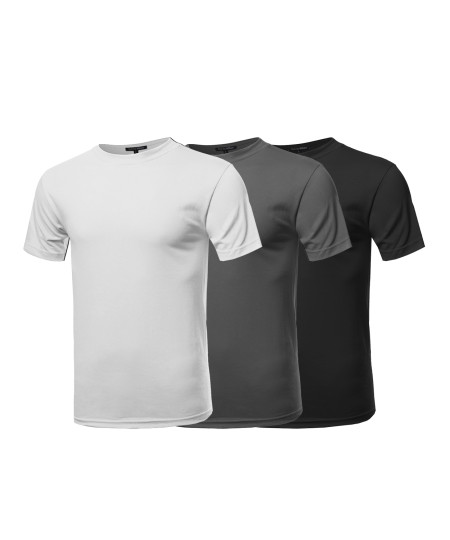 Men's Basic Loose Heavyweight Crewneck Short Sleeve Cotton T-shirt