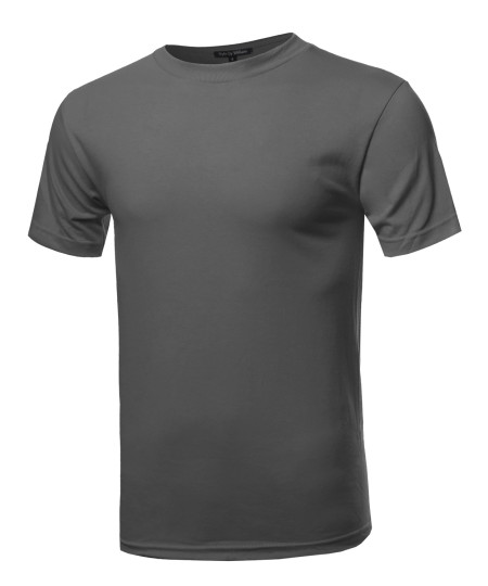 Men's Basic Loose Heavyweight Crewneck Short Sleeve Cotton T-shirt