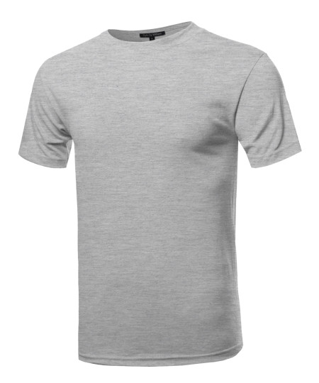 Men's Basic Loose Heavyweight Crewneck Short Sleeve Cotton T-shirt