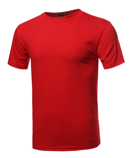 Men's Basic Loose Heavyweight Crewneck Short Sleeve Cotton T-shirt