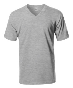 Men's Basic Short Sleeve V-neck Cotton T-shirt S-5XL MADE IN USA