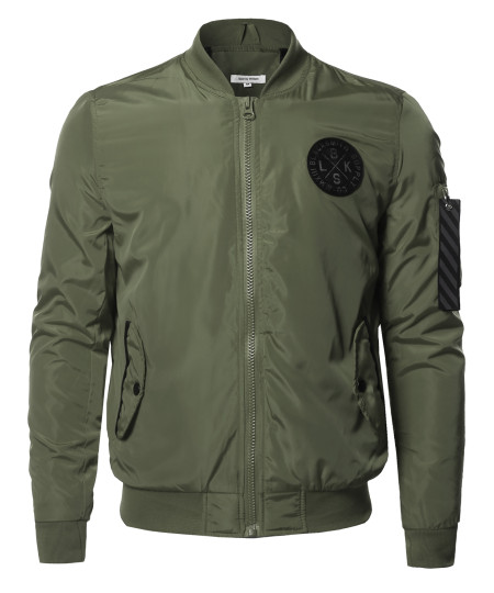 Men's Premium Quality Sleeve Pocket Bomber Jacket