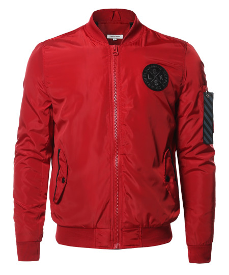 Men's Premium Quality Sleeve Pocket Bomber Jacket