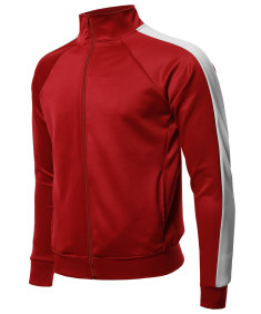 Men's Premium Quality Shoulder Panel Zip-Up Track Jacket