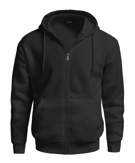 Men's Basic  Sweatshirt Hooded Zipup Jackets