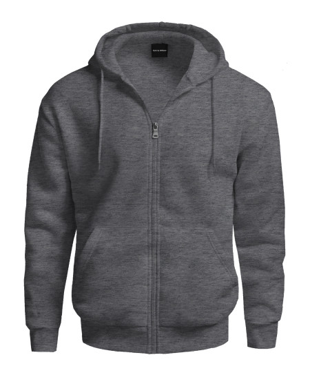 Men's Basic  Sweatshirt Hooded Zipup Jackets