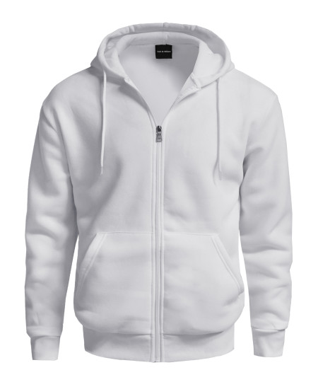 Men's Basic  Sweatshirt Hooded Zipup Jackets