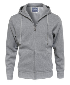 Men's Basic  Sweatshirt Hooded Zipup Jackets