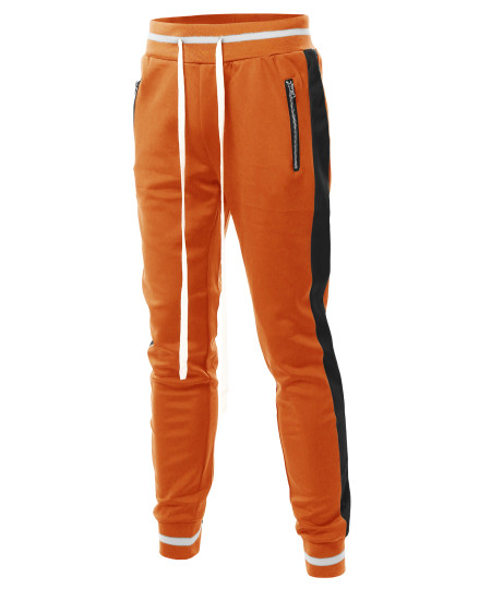 Men's Side Panel Long Length Drawstring Track Pants