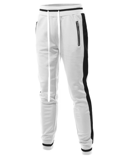 Men's Side Panel Long Length Drawstring Track Pants