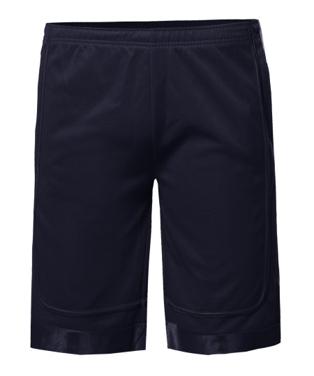 Men's Athletic Basketball Double-Stitched Side Pokets Shorts