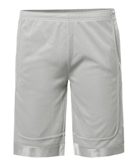 Men's Athletic Basketball Double-Stitched Side Pokets Shorts
