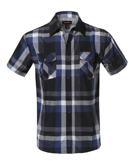 Men's Western Casual Chest Pockets Button Down Shirts