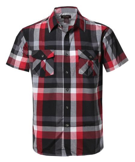 Men's Western Casual Chest Pockets Button Down Shirts