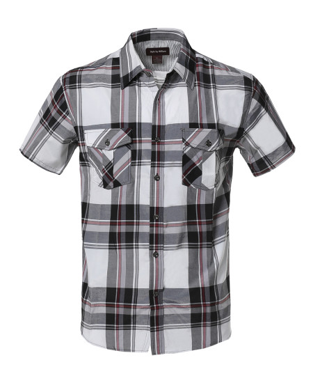 Men's Western Casual Chest Pockets Button Down Shirts