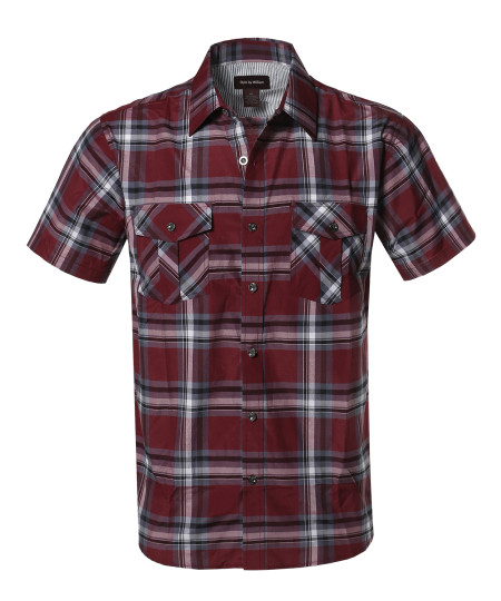 Men's Western Casual Chest Pockets Button Down Shirts