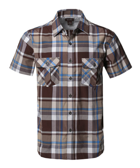 Men's Western Casual Chest Pockets Button Down Shirts