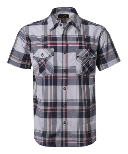 Men's Western Casual Chest Pockets Button Down Shirts