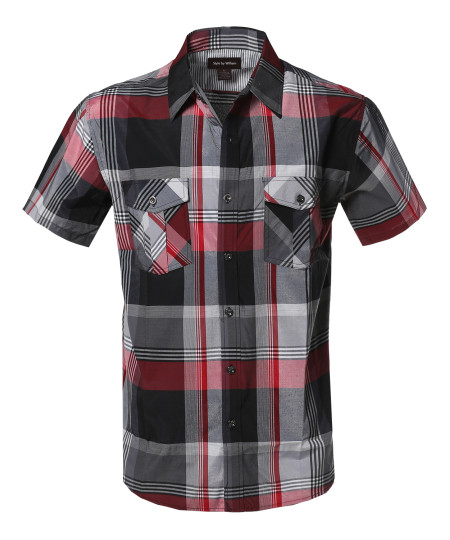 Men's Western Casual Chest Pockets Button Down Shirts