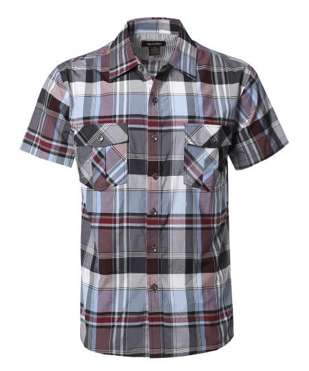 Men's Western Casual Chest Pockets Button Down Shirts