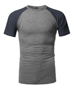 Men's Color-block Raglan Short Sleeves T-Shirt