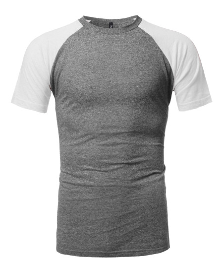 Men's Color-block Raglan Short Sleeves T-Shirt