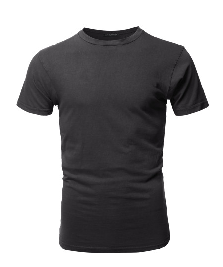 Men's Basic T Shirt Casual Vintage Crewneck Tee