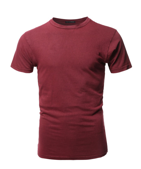 Men's Basic T Shirt Casual Vintage Crewneck Tee