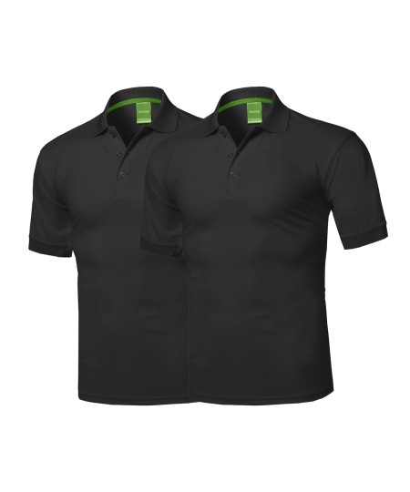 Men's Solid Quick Dri-Fit Active Athletic Golf Short Sleeves, Sports Polo Shirt