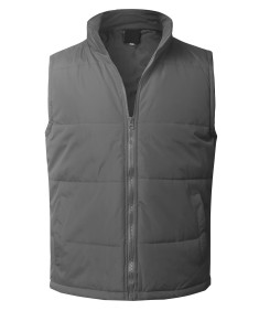 Men's Casual Outdoor Lightweight Collar Padded Vest Coats