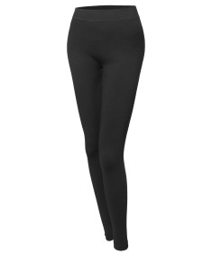 Women's Basic Seamless Fleece Lined Leggings