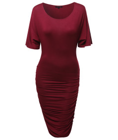 Women's Super Sexy Short Sleeve Body Con Wrap Dress