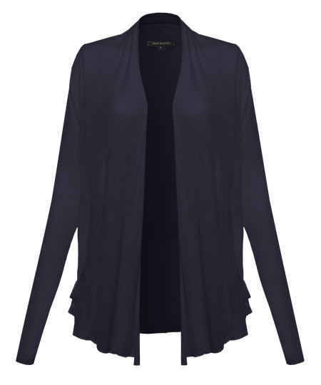 Women's Everyday Lounge Super Thin Draped Cardigan Shawl